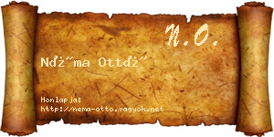 Néma Ottó névjegykártya